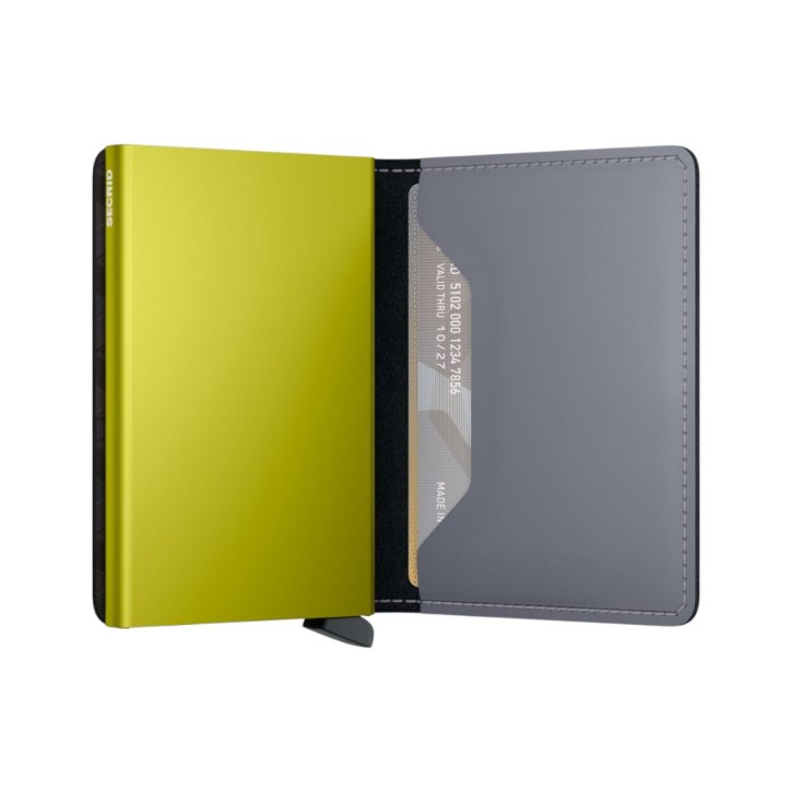 Secrid Slimwallet matte grey & lime